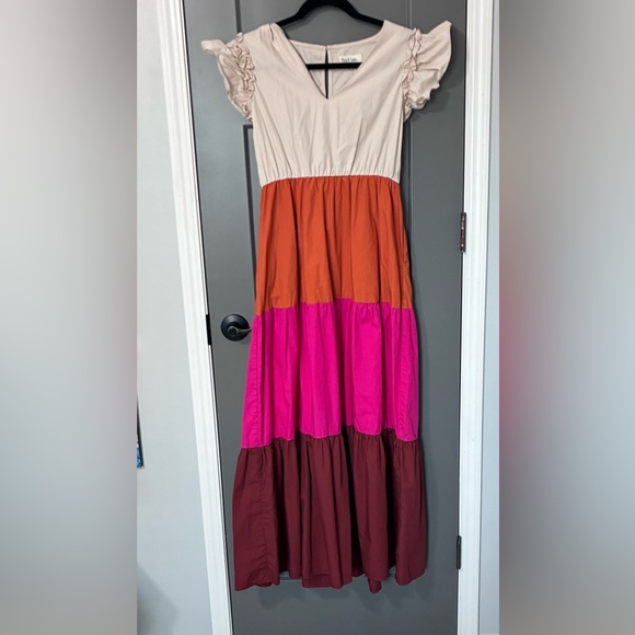 Peach & Lily Dresses & Skirts - Elegant Multi-Color Tiered Maxi Dress